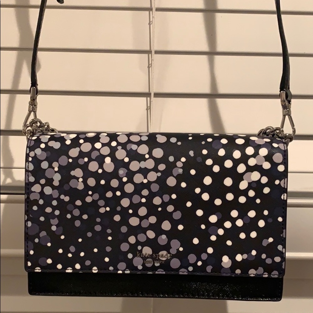 NWT Kate Spade Crossbody convertible clutch. Black